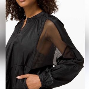 Like New Lululemon With The Breeze Black Sheer Mesh Jacket